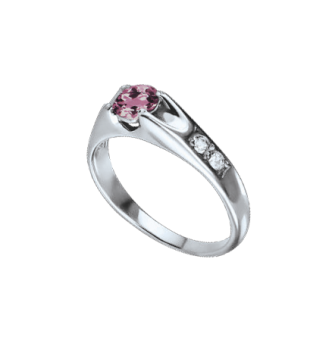 Damenring mit Amethyst und Zirkonia 