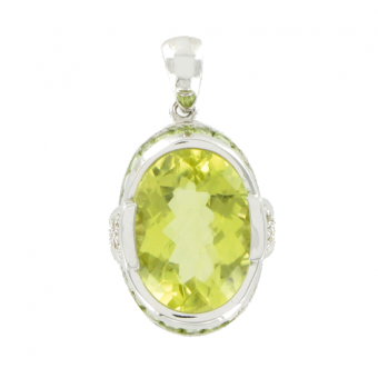 Anhänger mit Brillant und Peridot 